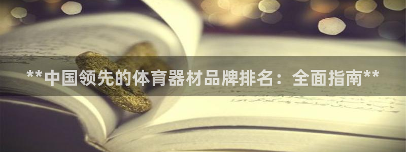 极悦官网登录：**中国领先的体育器材品牌排名：全面指